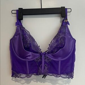 Victoria's Secret Purple Satin and Lace Bra